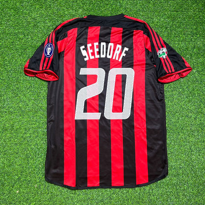 Clarence Seedorf #20 AC Milan 2003 2004 Home Retro Football Jersey