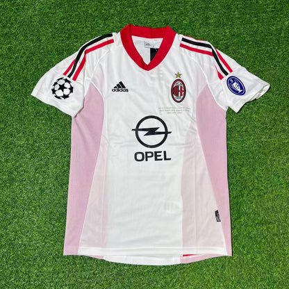 Clarence Seedorf AC Milan 2003 Champions League Final Old Trafford White Retro Football Jersey