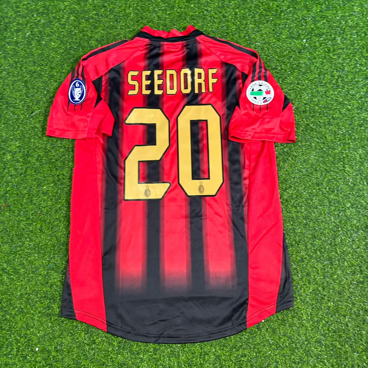 Clarence Seedorf #20 AC Milan 2004 2005 Home Retro Football Jersey Kit