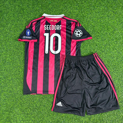 Clarence Seedorf AC Milan 2008-2009 Kids Home Retro Football Jersey Kit
