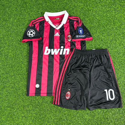 Clarence Seedorf AC Milan 2008-2009 Kids Home Retro Football Jersey Kit