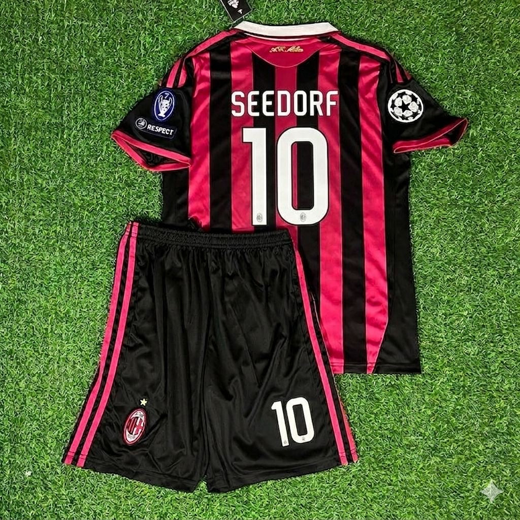 Clarence Seedorf #10 AC Milan 2009/10 Retro Football Jersey Kit