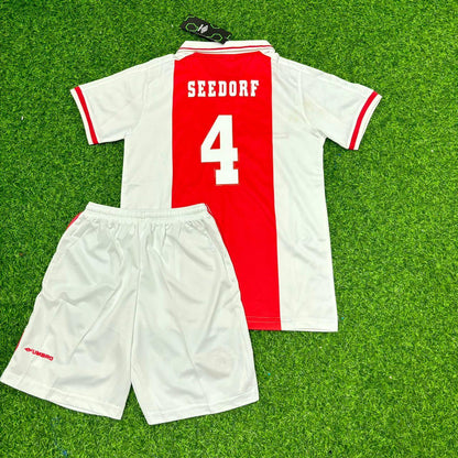 Clarence Seedorf Ajax Retro White Football Jersey Kit