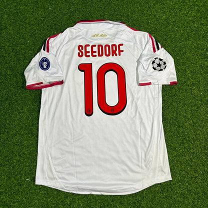 Clarence Seedorf Milan 2009 2010 Season White Retro Football Jersey