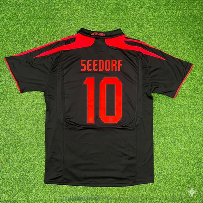 Clarence Seedorf AC Milan 2007-2008 Black Retro Third Football Jersey Kit