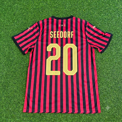 Clarence Seedorf AC Milan 120th Anniversary Special Golden Retro Football Jersey Kit
