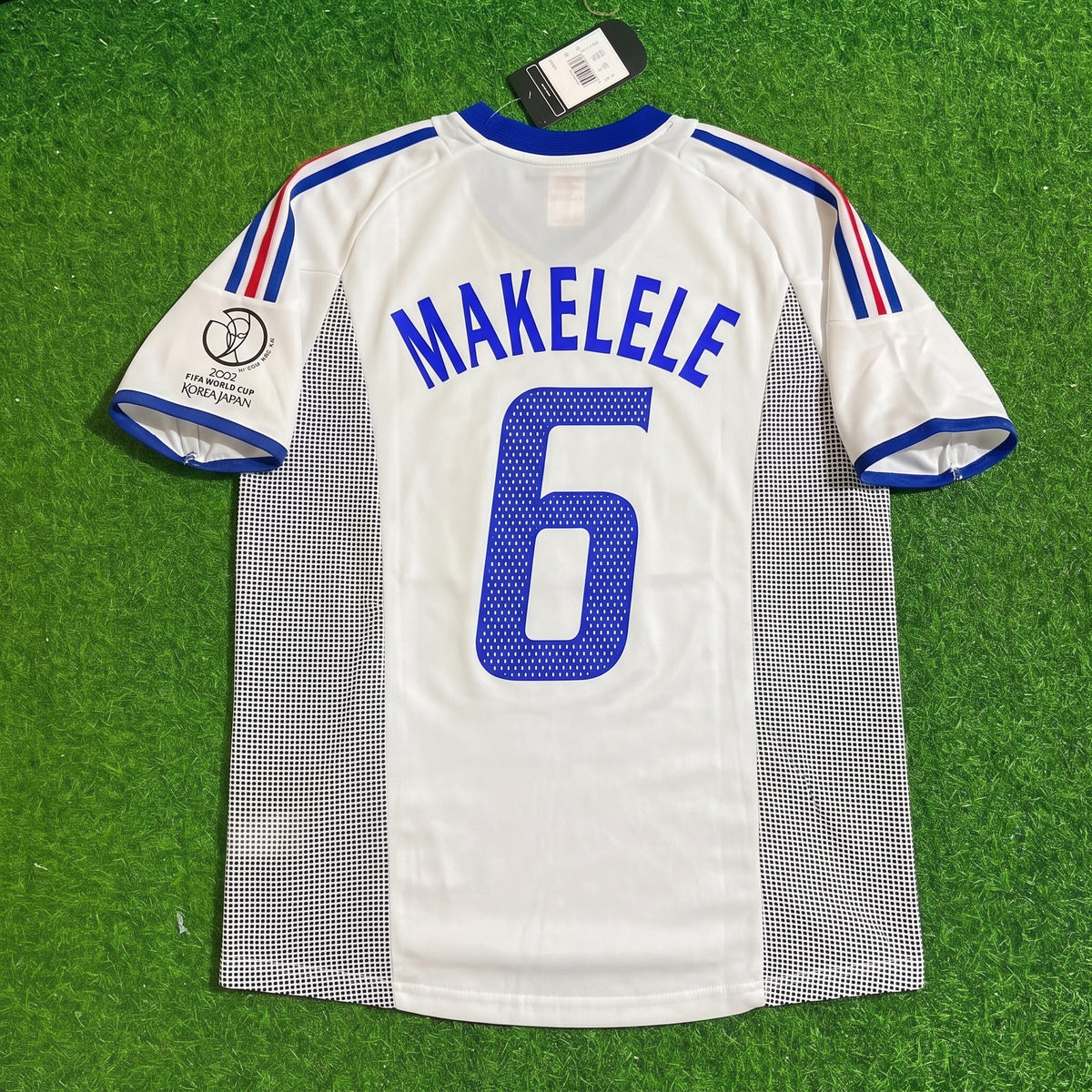 Claude Makélélé #6 France 2002 World Cup Away White Retro Football Jersey