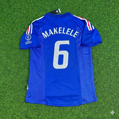 France World Cup 2002 Claude Makélélé #6 Retro Football Jersey