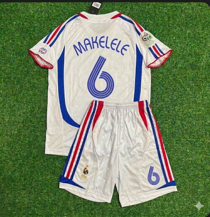 France World Cup 2006 Claude Makélélé #6 Retro Kids Kit
