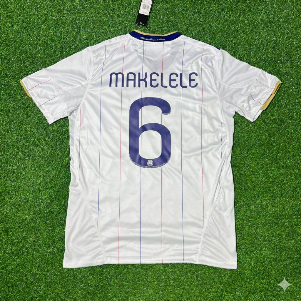 France EURO 2004 Claude Makelele Retro Football Jersey Kit