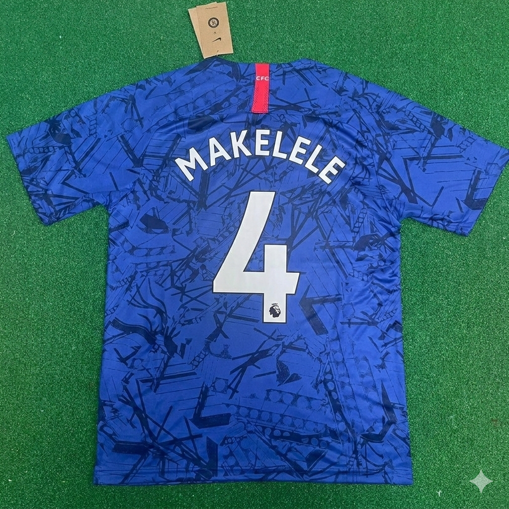 Claude Makelele #4 Chelsea Blue Retro Football Jersey Kit