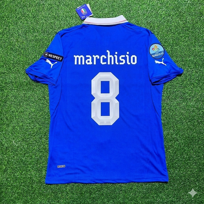 Italy EURO 2012 Claudio Marchisio 8- Retro Home Football Jersey