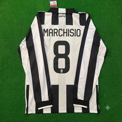 Claudio Marchisio #8 Juventus 2014 2015 Retro Long Sleeve Football Jersey
