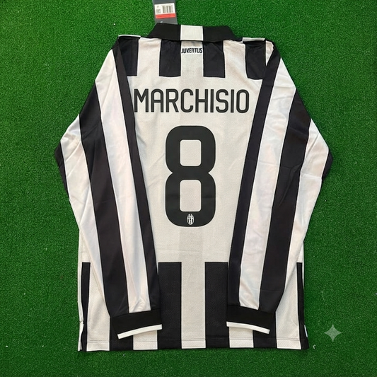 Claudio Marchisio #8 Juventus 2014 2015 Retro Long Sleeve Football Jersey
