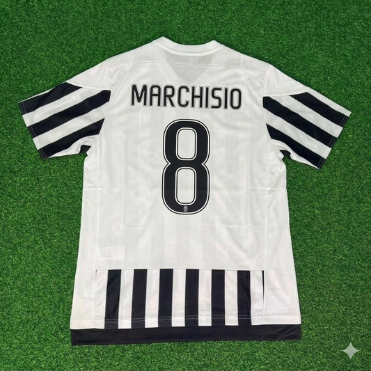 Claudio Marchisio 8-Juventus 2015-2016 Retro Home Football Jersey