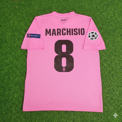 Claudio Marchisio Juventus Pink 2012 2013 Season Retro Football Jersey
