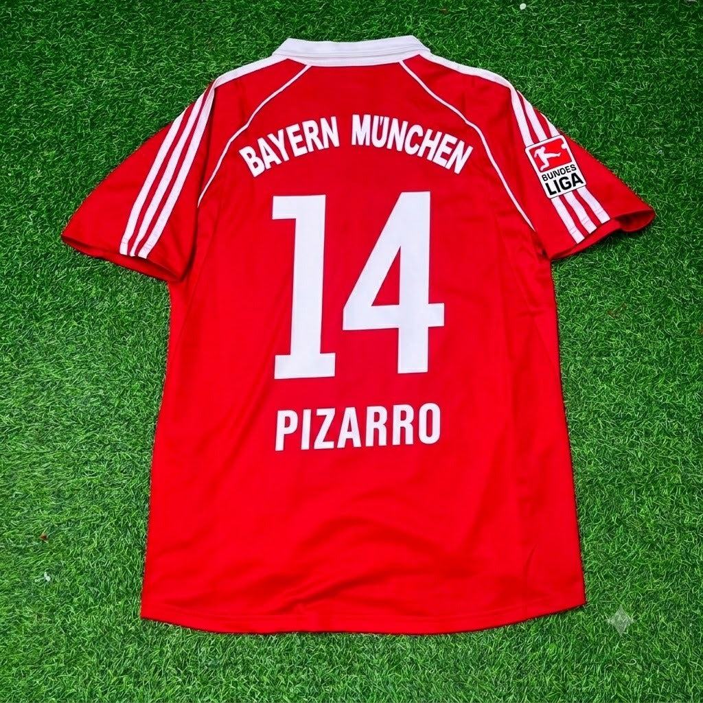 Claudio Pizarro Bayern Munich 2005 06 Bundesliga Red Home Retro Football Jersey Kit