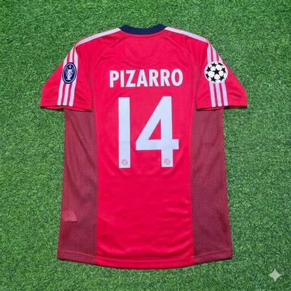 Claudio Pizarro Bayern München 2002/2003 Season Home Red Retro Football Jersey
