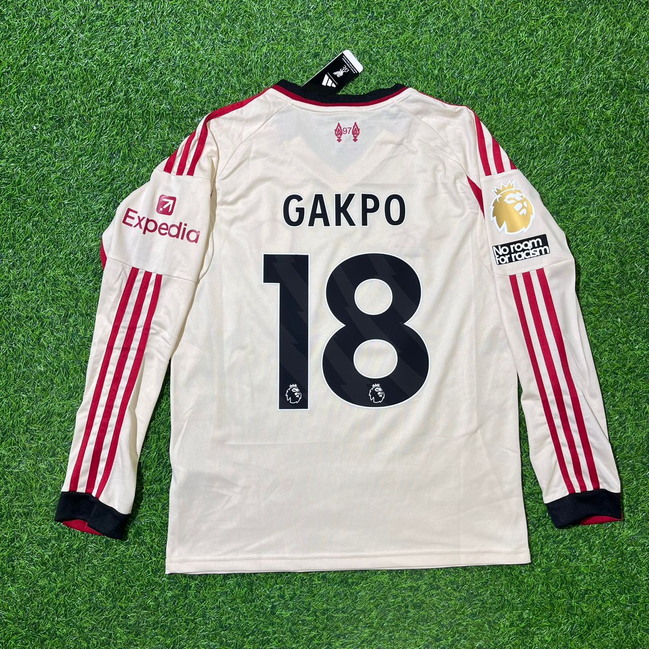 Cody Gakpo Liverpool 2025 Away Long Sleeve Football Jersey Kit