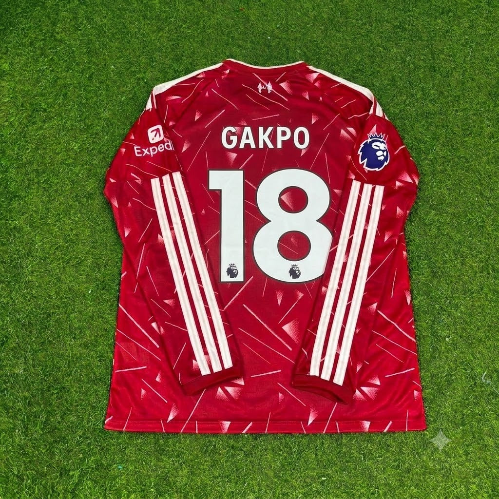 Cody Gakpo Liverpool 2027 Long Sleeve Home Football Jersey Kit