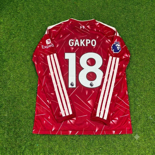Cody Gakpo Liverpool 2027 Long Sleeve Home Football Jersey Kit