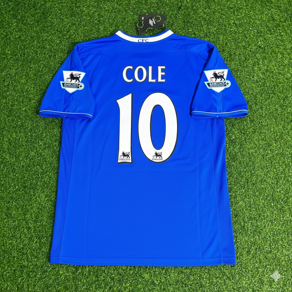 Joe Cole Chelsea 2003 2005 Season Home Navy Blue Retro Football Jersey