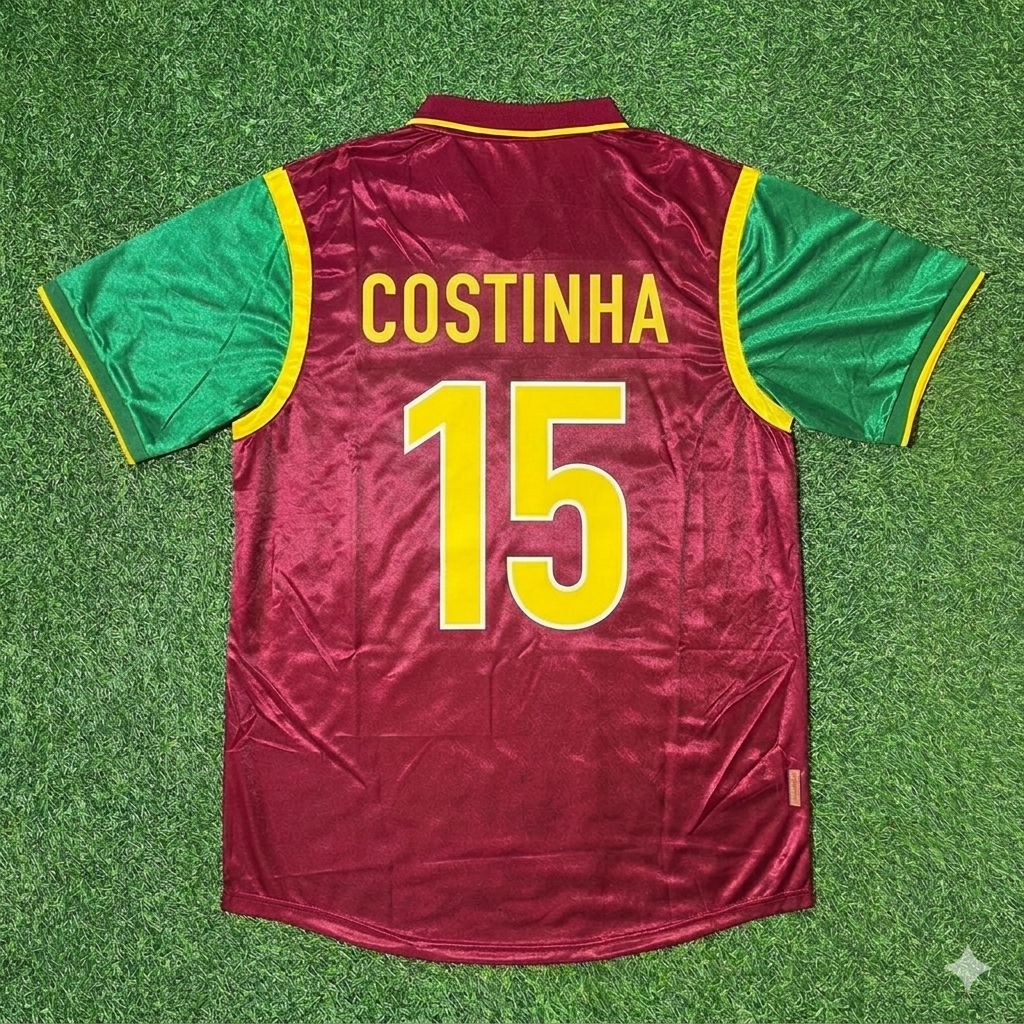 Portugal World Cup 1998 Costinha #15 Retro Football Jersey