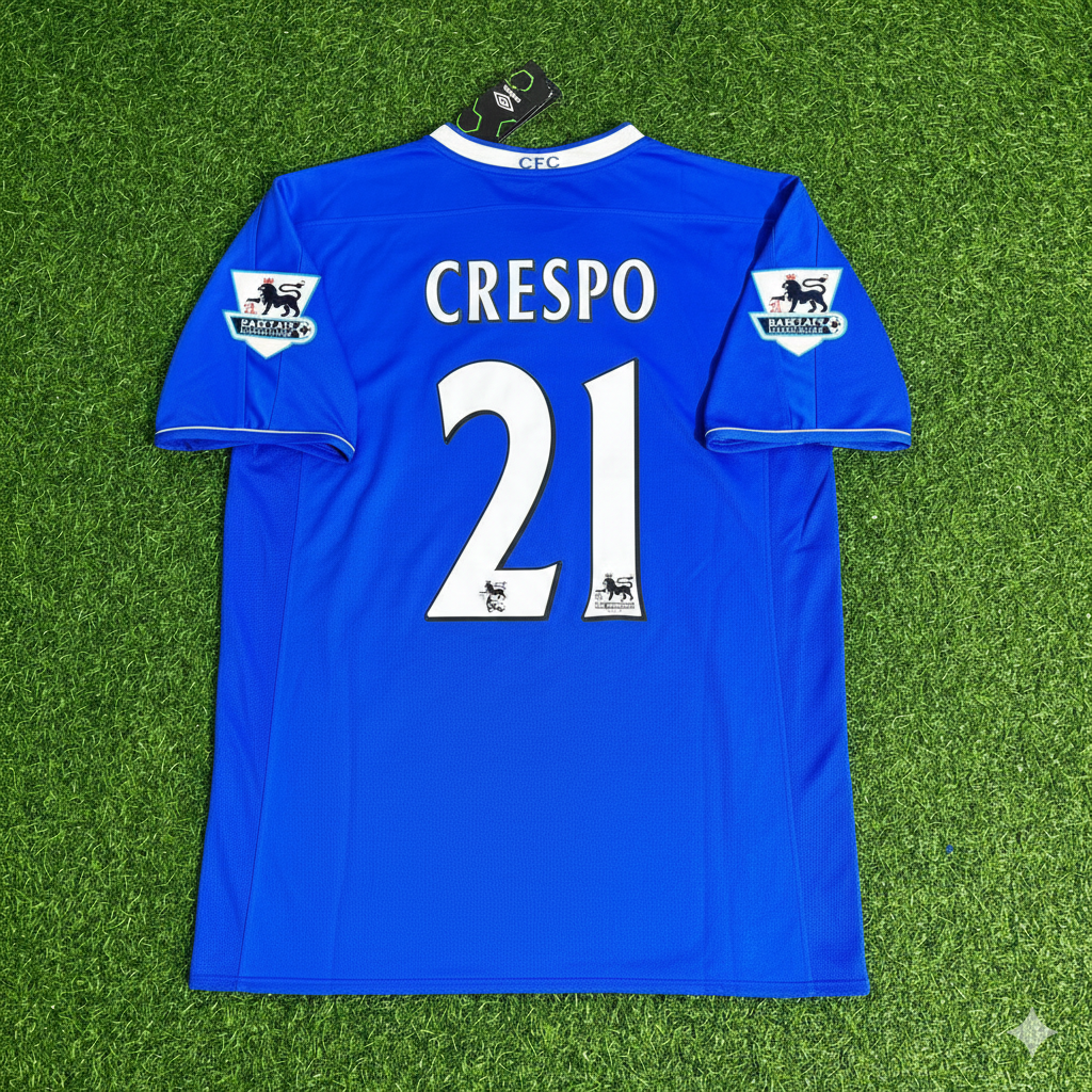 Hernan Crespo Chelsea 2003 2005 Season Home Navy Blue Retro Football Jersey