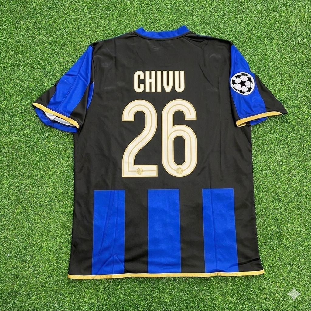 Cristian Chivu #26 Inter Milan 2008/09 Retro Football Jersey Kit