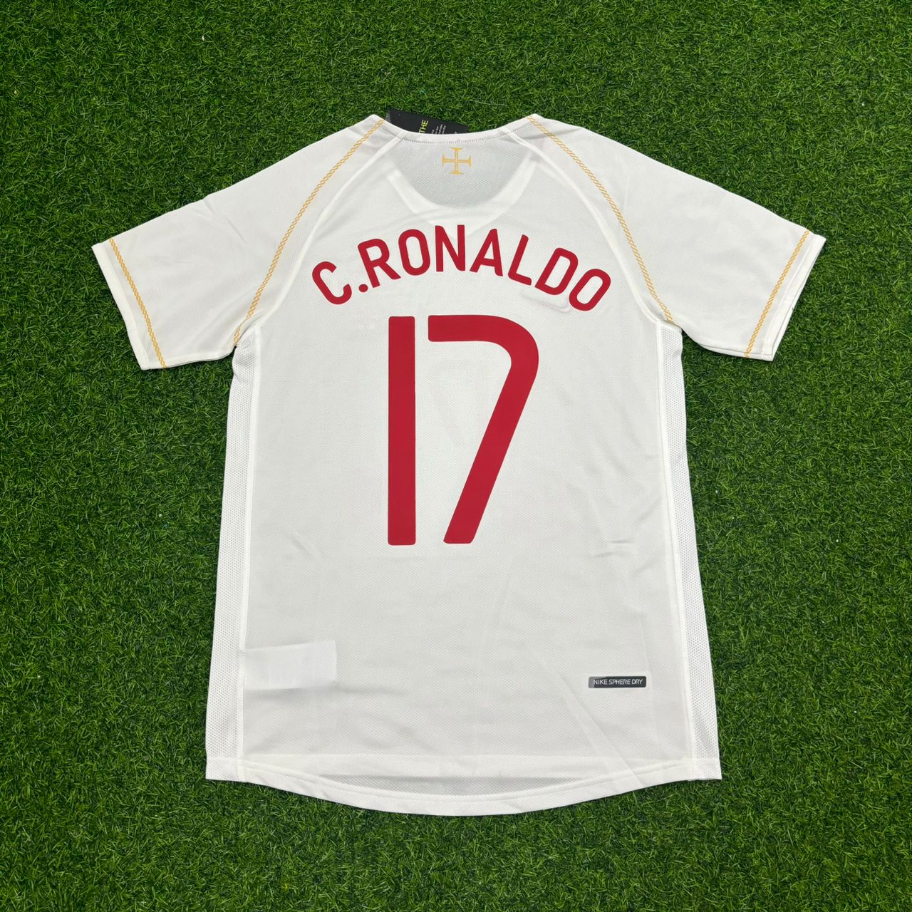 Cristiano Ronaldo 17 Portugal Debut Retro White Football Jersey Kit