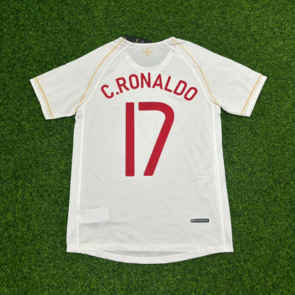 Cristiano Ronaldo 17 Portugal Debut Retro White Football Jersey Kit