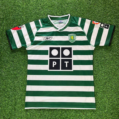 Cristiano Ronaldo 28 - Sporting CP Lisbon 2001 - 2003 Retro Football Jersey Kit