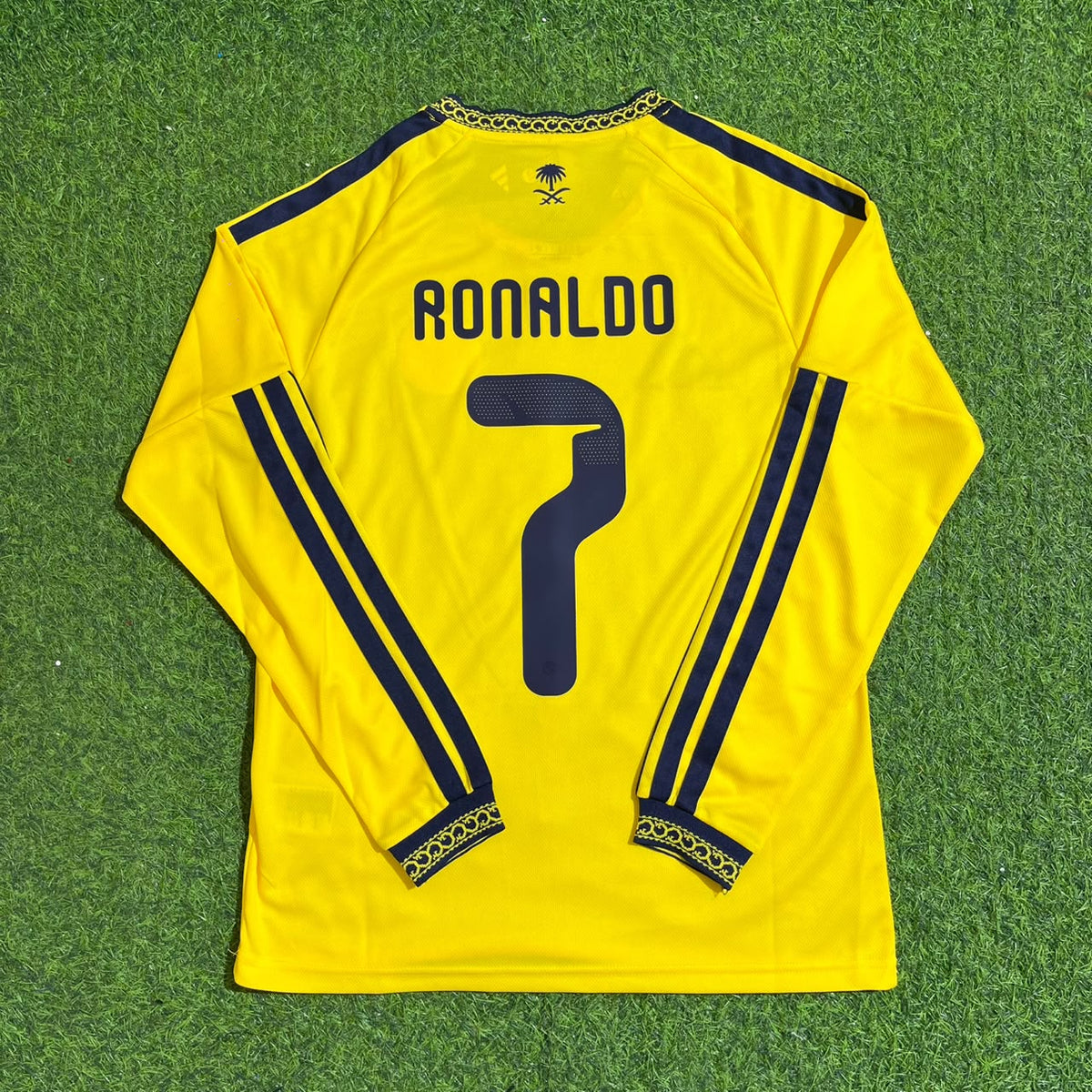 Cristiano Ronaldo Al Nassr 2027 Home Yellow Long Sleeve Football Jersey
