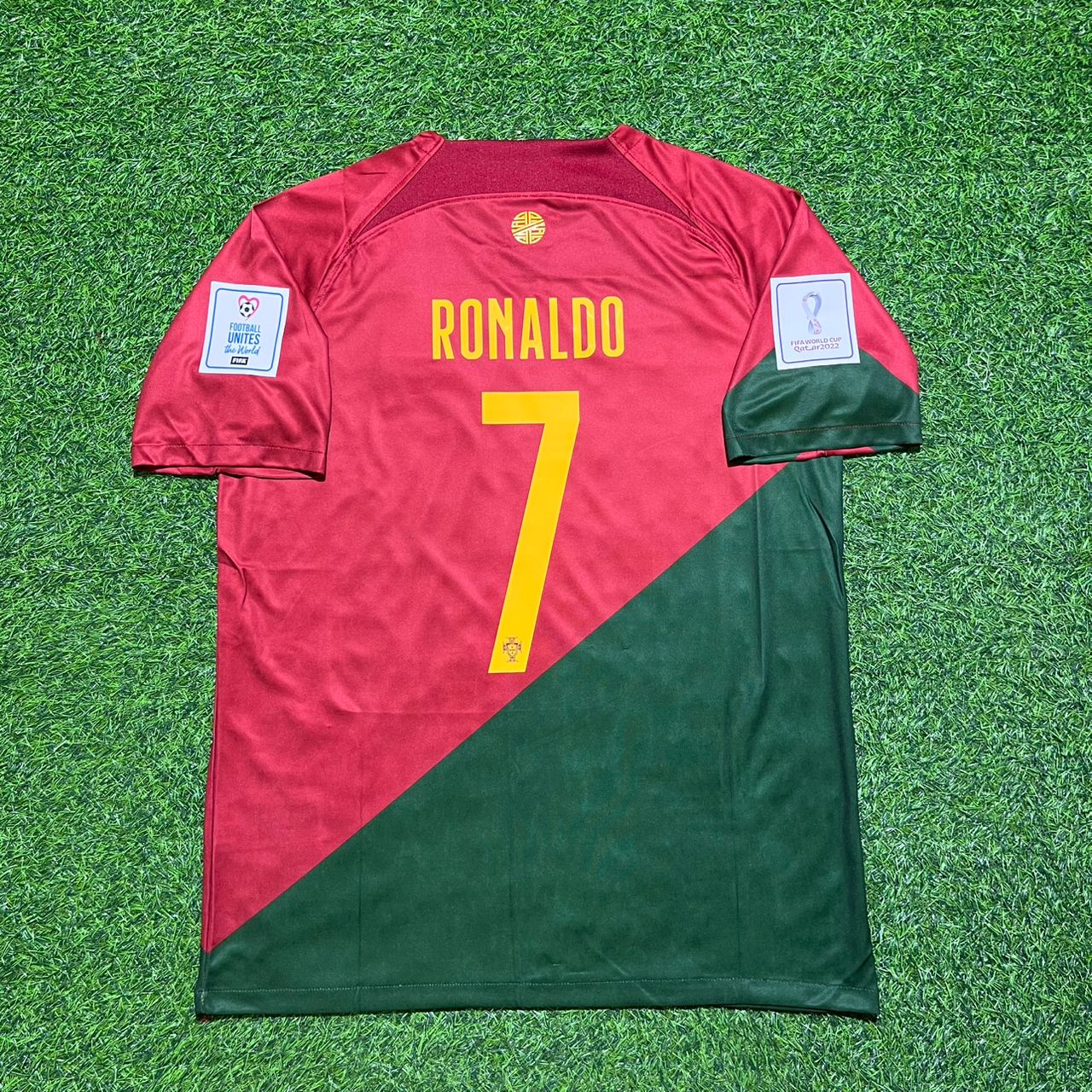Portugal World Cup 2022 Cristiano Ronaldo #7 Home Retro Football Jersey