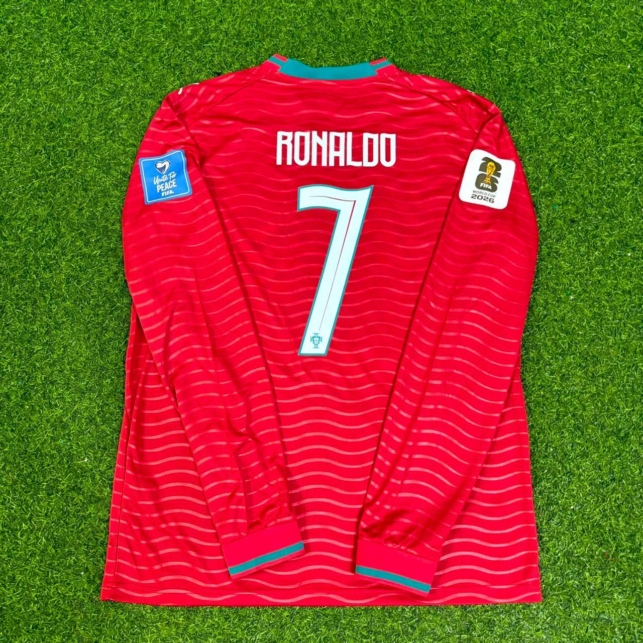 Cristiano Ronaldo Portugal 2026 Red Home Long Sleeve Football Jersey