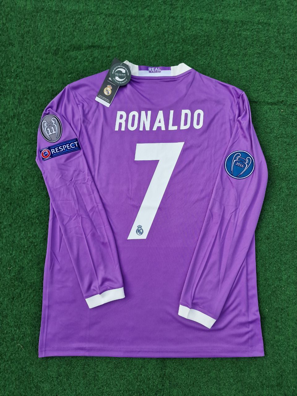Cristiano Ronaldo 7 - Real Final 2017 Long Sleeve Football Jersey Kit
