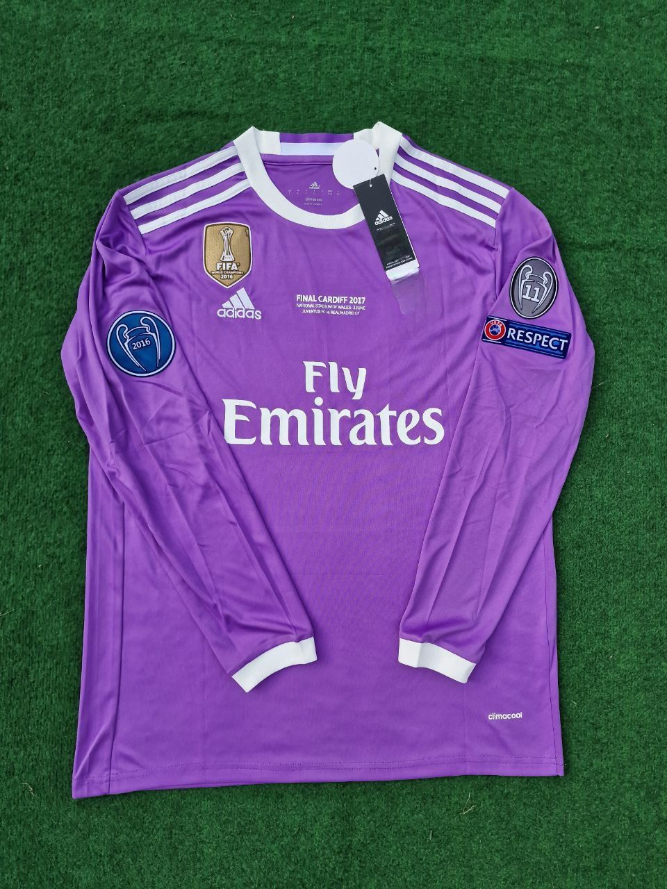 Cristiano Ronaldo 7 - Real Final 2017 Long Sleeve Football Jersey Kit