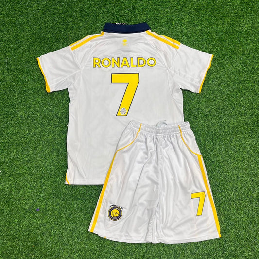 Cristiano Ronaldo Al Nassr White Football Jersey Kit