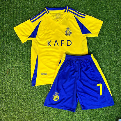 Cristiano Ronaldo #cr7 Al Nassr Kids Football Jersey Kit