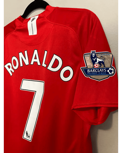 Cristiano Ronaldo CR7 Manchester United 2007 2008 Retro Football Jersey Kit