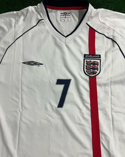 David Beckham England Retro Football Jersey Kit
