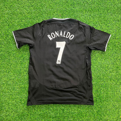Cristiano Ronaldo Manchester United 2003 2004 Retro Black Football Jersey