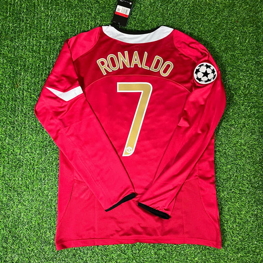 Cristiano Ronaldo Manchester United 2005 Champions League Patch Retro Kit Jersey Trikot Maillot