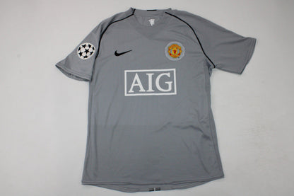Cristiano Ronaldo Manchester United 2007 2008 Grey Retro Football Jersey Kit