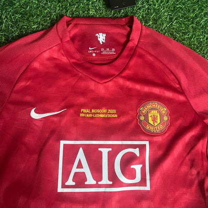 Cristiano Ronaldo 7 - Manchester United 2008 Final Red Long Sleeve Football Jersey Kit