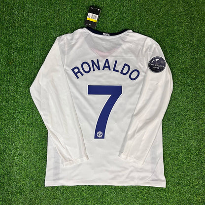 Cristiano Ronaldo Manchester United 2009 Champions Leage Final Rome Retro Long Sleeve Football Jersey