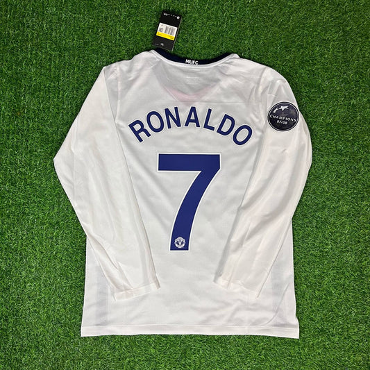 Cristiano Ronaldo Manchester United 2009 Champions Leage Final Rome Retro Long Sleeve Jersey Trikot