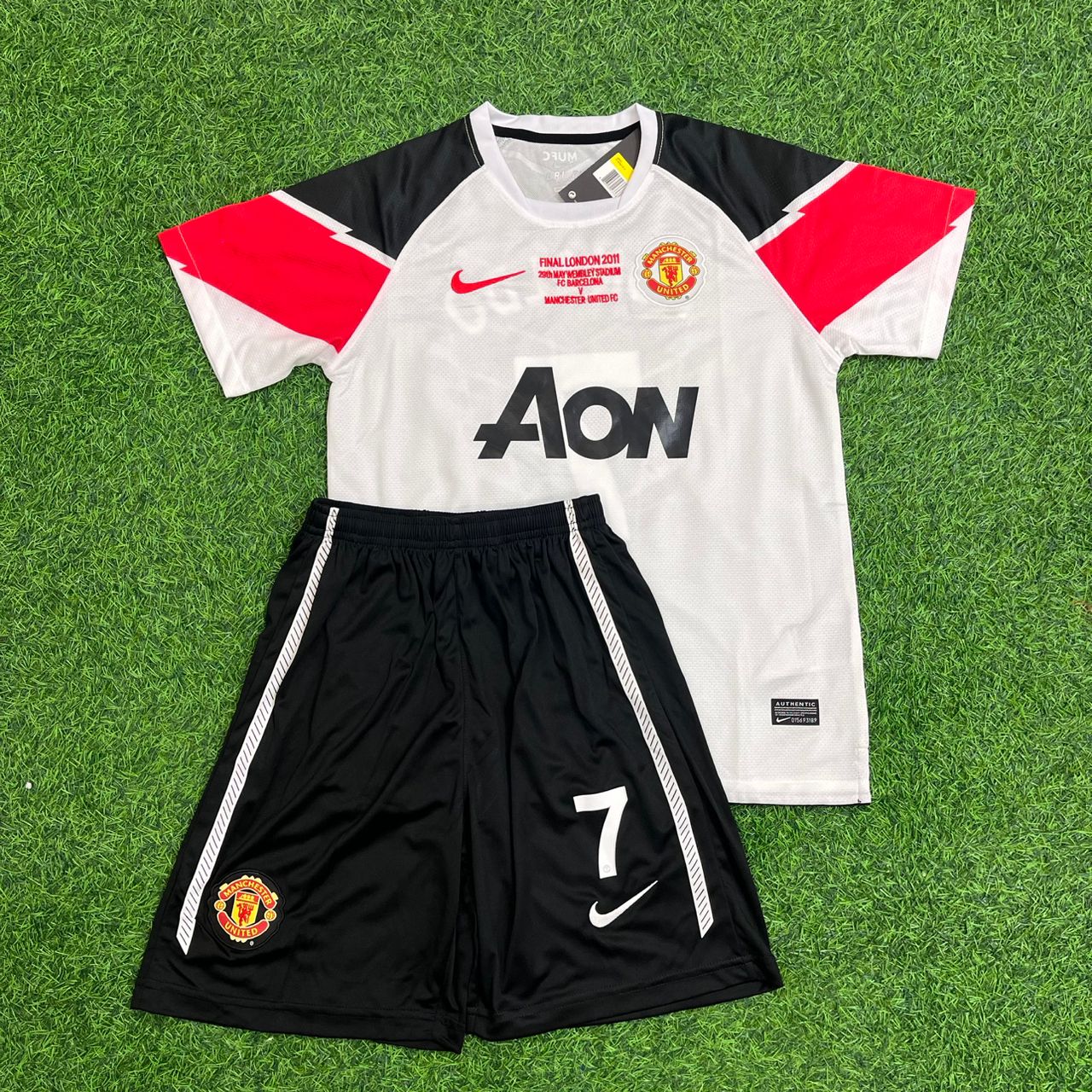 Cristiano Ronaldo Manchester United Champions League Final Kids Retro Football Jersey Collection