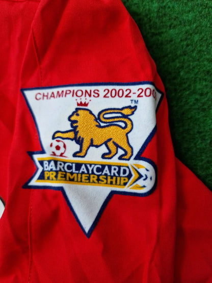 Cristiano Ronaldo Manchester United 2002 2004 Retro Long Sleeve Football Jersey Kit