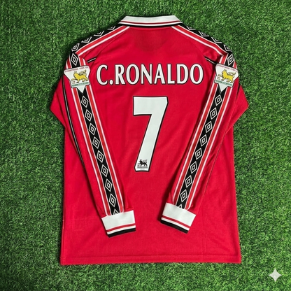 Cristiano Ronaldo 7 - Manchester United Red Long Sleeve Football Jersey Kit